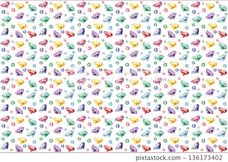 Colorful Gemstones and Diamonds Vector Background Colorful Gemstones and Diamonds Vector Background 136173402