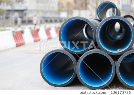 Overhaul of PVC water pipes in the city Overhaul of PVC water pipes in the city 136173786