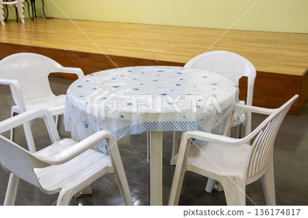 Desk and chair Desk and chair 136174817