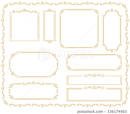 Elegant heart frame material set Elegant heart frame material set 136174983