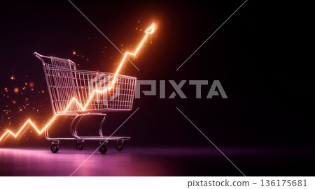 An abstract expression that signifies market expansion 136175681