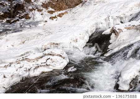 Frozen Yukawa River in Nikko, Tochigi Prefecture Frozen Yukawa River in Nikko, Tochigi Prefecture 136175888