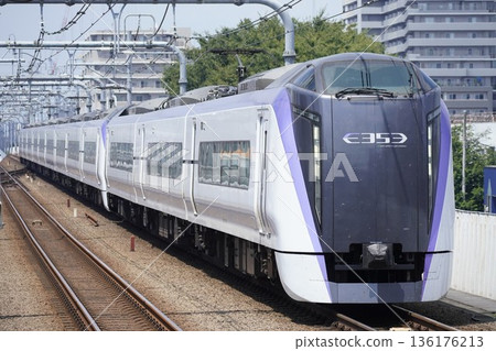 Azusa express train running on the Chuo Main Line Azusa express train running on the Chuo Main Line 136176213