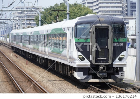 Azusa express train running on the Chuo Main Line 136176214