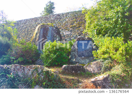[Mie Prefecture] Stone monument at the site of the main gate of Matsusaka Castle in Matsusaka City 136176564