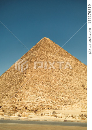 Symbolic Landscape of Egypt with the Great Pyramids 136176819