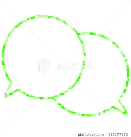 Stained glass style speech bubble, triangular pattern, overlapping conversation Stained glass style speech bubble, triangular pattern, overlapping conversation 136177373
