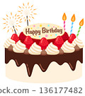 巧克力奶油生日蛋糕 136177482