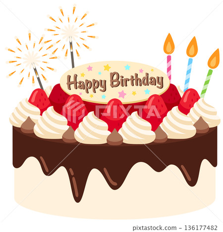 巧克力奶油生日蛋糕 136177482