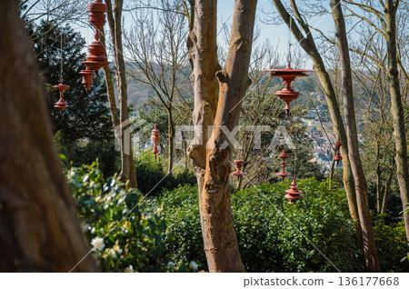 Jardins d'Etretat on the Alabaster Coast Cliffs Jardins d'Etretat on the Alabaster Coast Cliffs 136177668