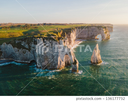 Cliffs and Waters of Etretat 136177732