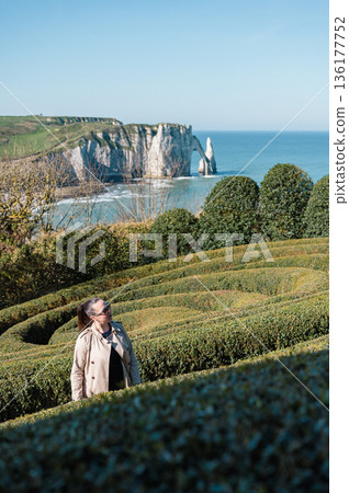 Woman in Jardins d'Etretat Woman in Jardins d'Etretat 136177752