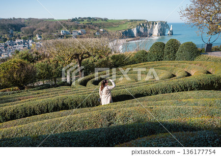 Woman in Jardins d'Etretat Woman in Jardins d'Etretat 136177754