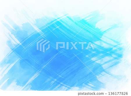 Watercolor abstract background with light blue strokes 136177826