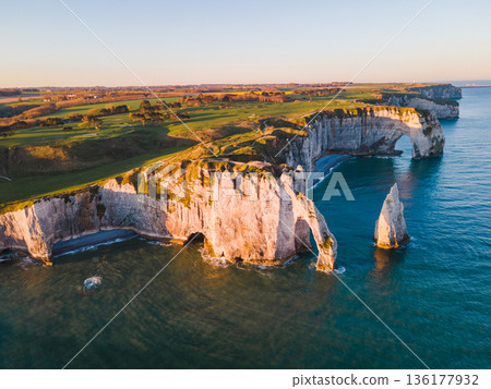 Cliffs and Waters of Etretat 136177932