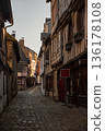 Charming street in Honfleur, Normandy, France 136178108
