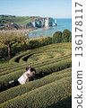 Woman in Jardins d'Etretat 136178117