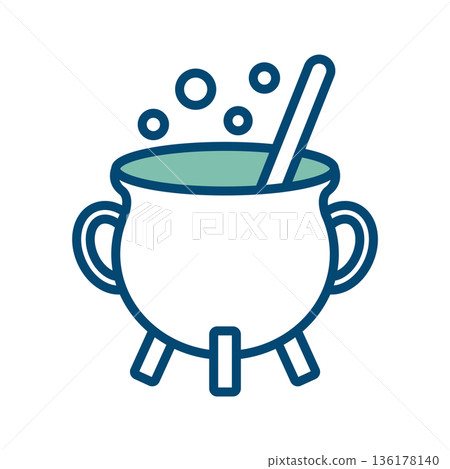 cauldron icon vector design template in white background cauldron icon vector design template in white background 136178140