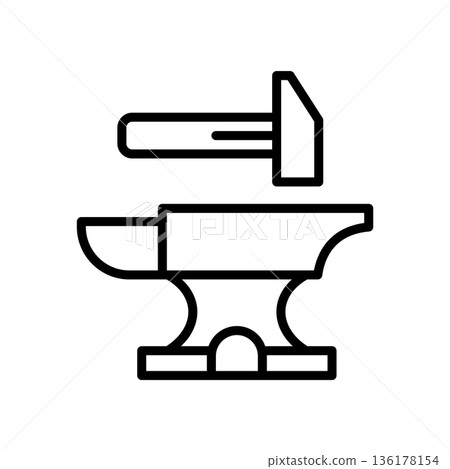 anvil icon vector design template in white background 136178154