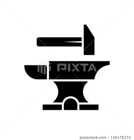 anvil icon vector design template in white background anvil icon vector design template in white background 136178155