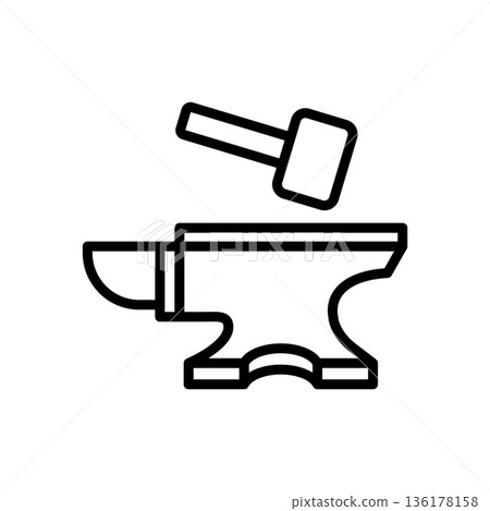 anvil icon vector design template in white background 136178158