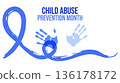 Child Abuse Prevention Month April Awareness Safe. For campaigns, posters, social media, and educational websites. Vector illustration. 136178172