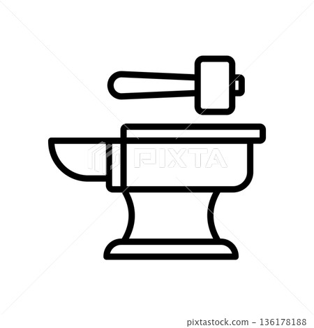 anvil icon vector design template in white background eps 10 anvil icon vector design template in white background eps 10 136178188