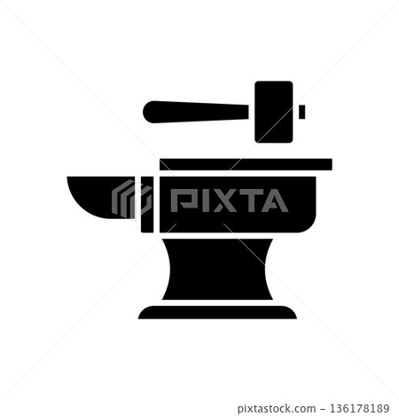 anvil icon vector design template in white background eps 10 anvil icon vector design template in white background eps 10 136178189