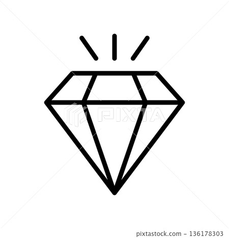 diamond icon vector design template 136178303
