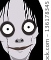 Horror material: Female ghost close-up 136178345