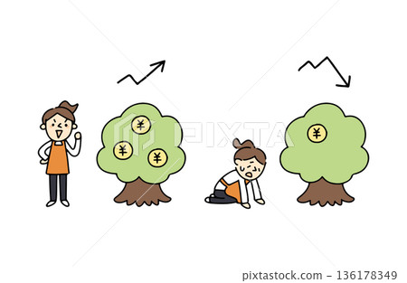 Illustration of housewives and asset formation Illustration of housewives and asset formation 136178349