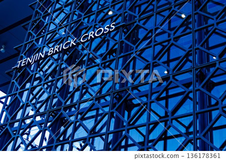 Fukuoka City and Buildings - Tenjin Brick Cross 136178361
