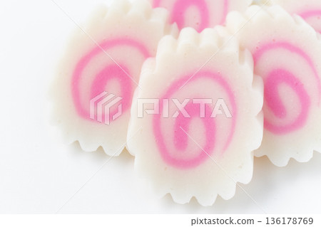Close-up of sliced naruto rolls 136178769
