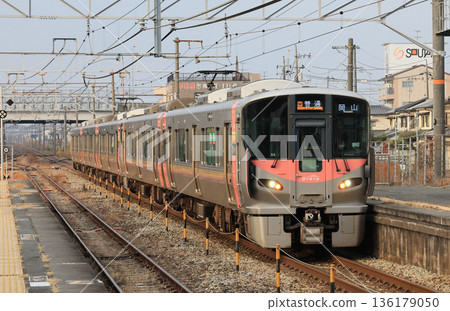 227 series train arriving at Nakasho Station on the Sanyo Main Line 227 series train arriving at Nakasho Station on the Sanyo Main Line 136179050