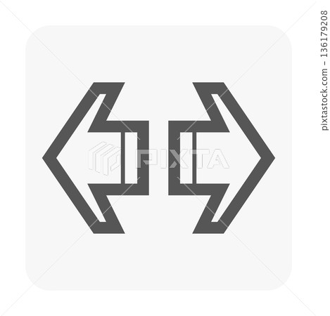 Turn Signal Arrows Icon Turn Signal Arrows Icon 136179208