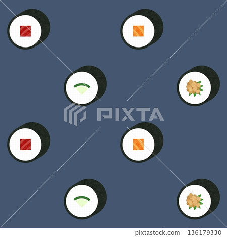 壽司卷圖案 136179330