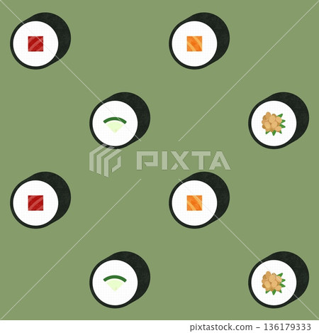 Sushi roll pattern Sushi roll pattern 136179333
