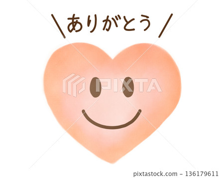 蠟筆畫表情符號心形圖示:謝謝 蠟筆畫表情符號心形圖示:謝謝 136179611