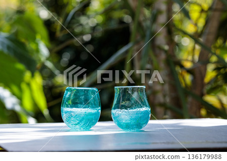 Handmade Ryukyu glass with an ocean-inspired design 136179988