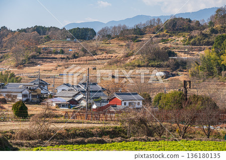 奈良縣飛鳥村稻淵梯田,日本百大梯田之一。 奈良縣飛鳥村稻淵梯田,日本百大梯田之一。 136180135