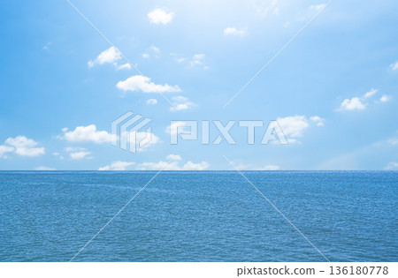 Ocean Background Texture Surface Blue Sea and Horizon Nature Summer Tropical, Beauty View Landscape Shore Island Cloud Clear Sky Light Day Card Travel Holidays Tourism, Deep Water Backdrop Natural. Ocean Background Texture Surface Blue Sea and Horizon Nature Summer Tropical, Beauty View Landscape Shore Island Cloud Clear Sky Light Day Card Travel Holidays Tourism, Deep Water Backdrop Natural. 136180778