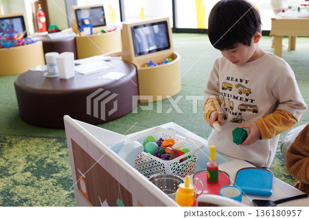 child playing house child playing house 136180957