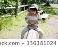 Boy playing with seesaw 136181024