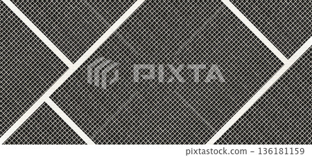 Black mosaic tile geometric pattern background material 136181159