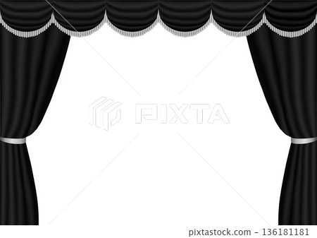 Illustration of black curtains. Funeral, memorial service, memorial, farewell party background material Illustration of black curtains. Funeral, memorial service, memorial, farewell party background material 136181181