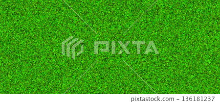 Grass field background concept. Abstract green turf texture. Artificial sport field surface design for football, baseball, soccer game. Fake golf lawn ground wallpaper. Vector illustration Grass field background concept. Abstract green turf texture. Artificial sport field surface design for football, baseball, soccer game. Fake golf lawn ground wallpaper. Vector illustration 136181237