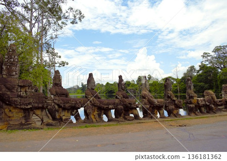 Ashura statue at the South Gate of Angkor Thom Cambodia 1 Ashura statue at the South Gate of Angkor Thom Cambodia 1 136181362