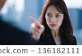 A Japanese female leader who leads her subordinates with a resolute attitude 136182111