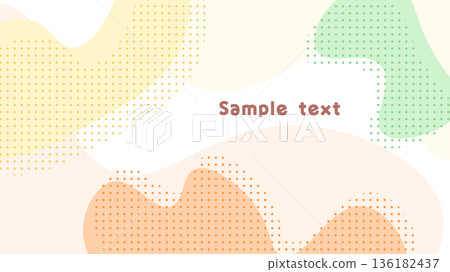 Fall color fluid shapes and dots frame Fall color fluid shapes and dots frame 136182437