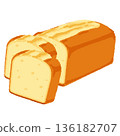 Pound cake illustration 136182707